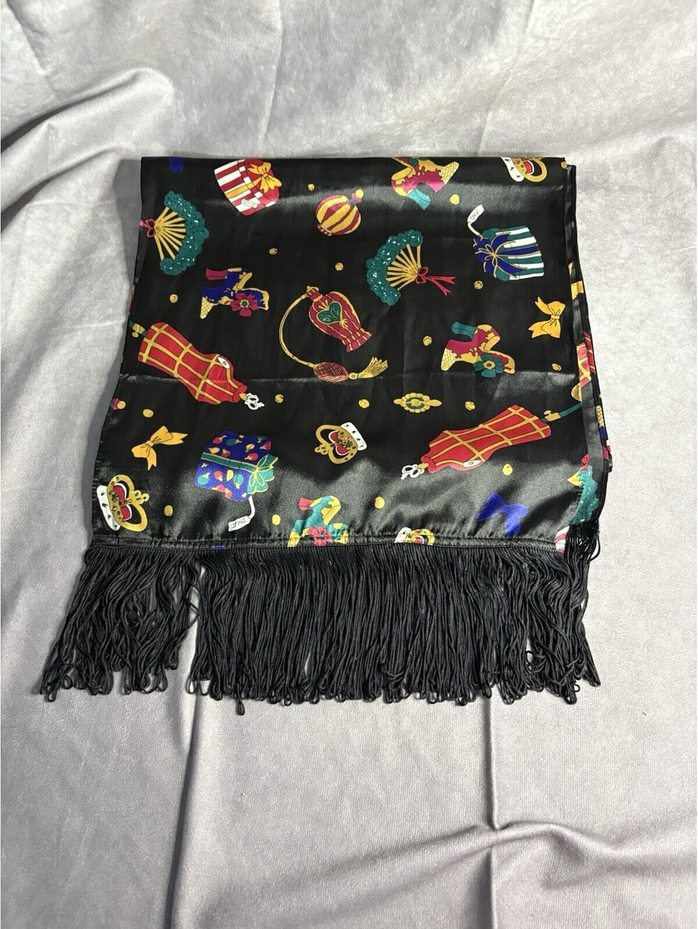 Diane Von Furstenberg “The Color Authority” Scarf – Black Satin